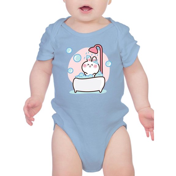 Baby Rabbit Taking A Bath Bodysuit Infant -Image by Shutterstock,  12 Months