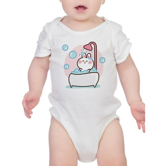 Baby Rabbit Taking A Bath Bodysuit Infant -Image by Shutterstock, Newborn