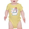 thumbnail image 1 of Baby Rabbit Taking A Bath Bodysuit Infant -Image by Shutterstock,  Newborn, 1 of 4