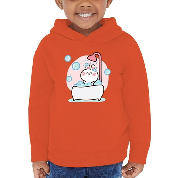 Baby Rabbit Taking A Bath Hoodie Toddler -Image by Shutterstock, 2 Toddler