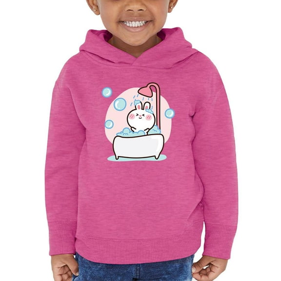Baby Rabbit Taking A Bath Hoodie Toddler -Image by Shutterstock, 4 Toddler