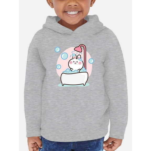 Baby Rabbit Taking A Bath Hoodie Toddler -Image by Shutterstock,  4 Toddler