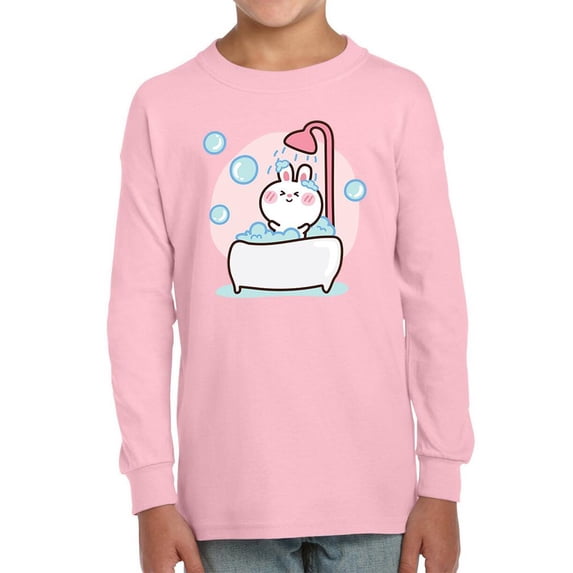 Baby Rabbit Taking A Bath Long Sleeve Toddler -Image by Shutterstock, 5 Toddler