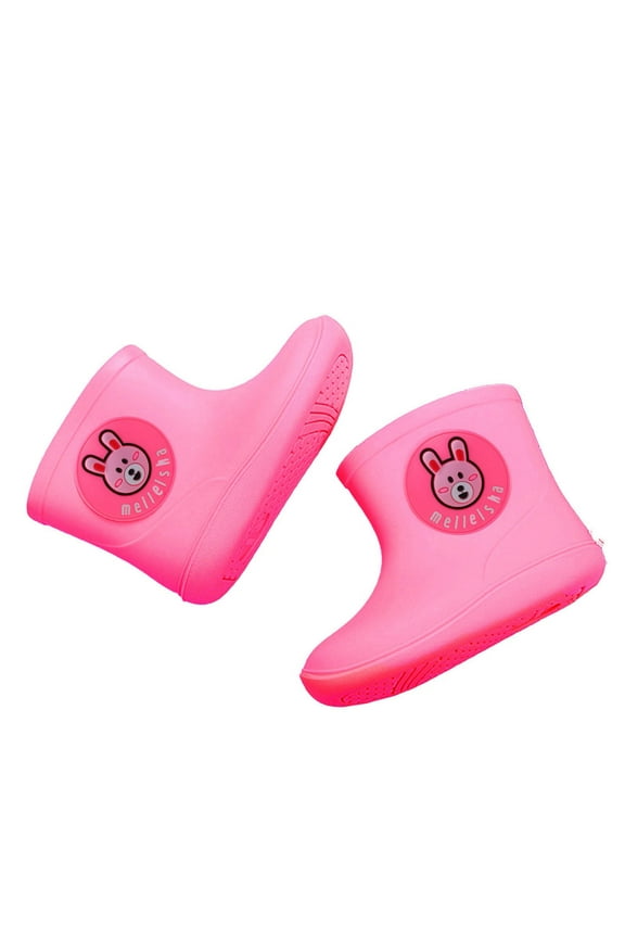 Baby Rain Boots 18-24 Months Toddler Rain Boots, Kids Rain Boots Waterproof Rubber Boots for Girls and Boys with Fun Patterns and Easy-On Handles Rain Boots For Girls Toddler