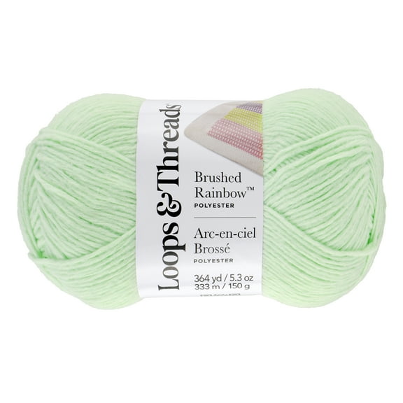 Baby Rainbow Yarn by Loops & Threads - Yarn for Knitting - Crochet - Weaving - and Arts & Crafts - Bay - Polyester - 5.3 oz