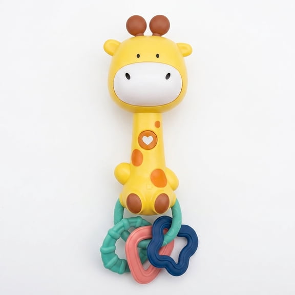 Baby Music Rattle for 12-24-36 Month, Teething Toys for Infants 6-12-18 Months Toddlers, Light-Up & Chew Sensory Toys for 1 2 3 Year Old Baby Toys Boy Girl Gifts Giraffe Toy for 1 2 3 4 5