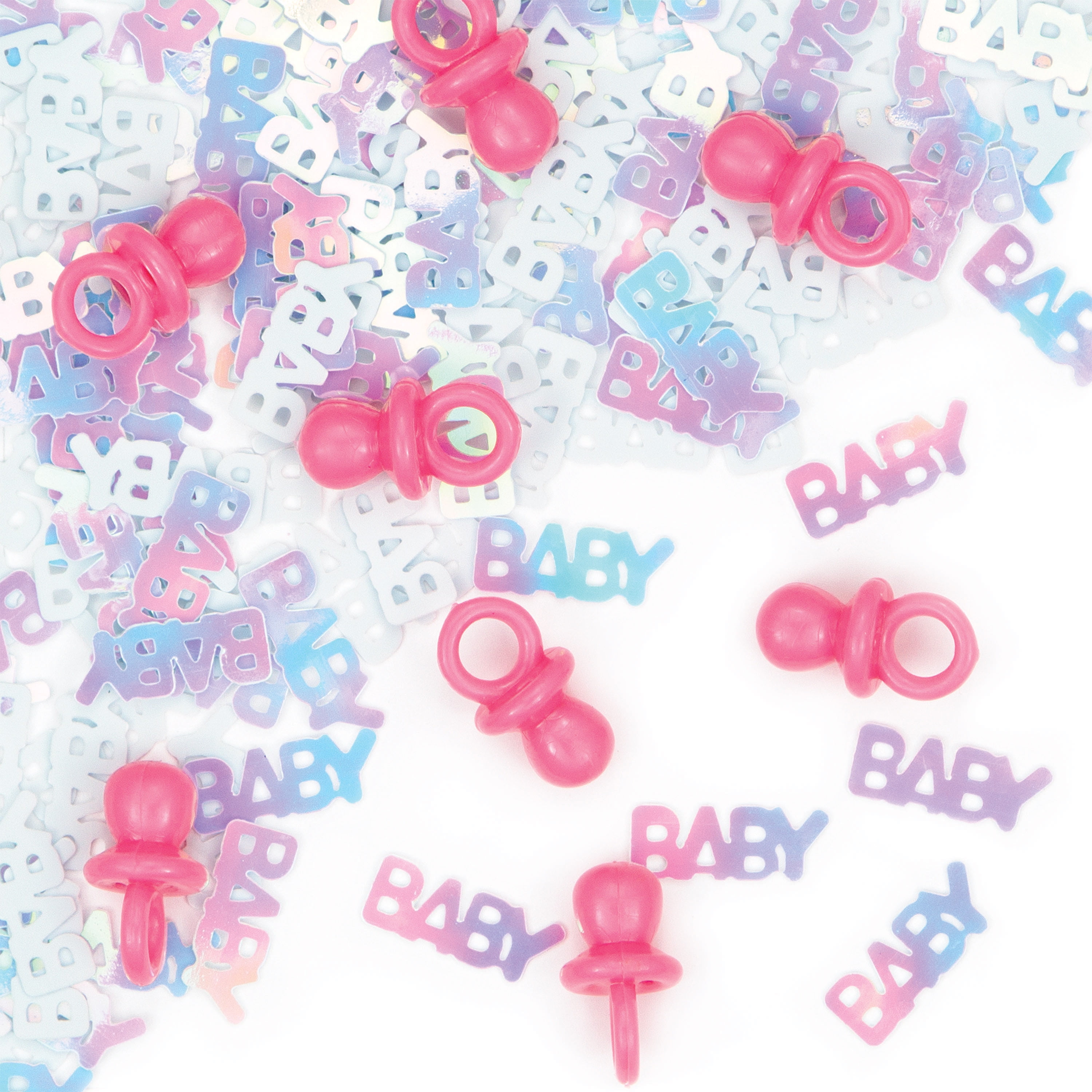 Girls Tween Rattle Baby Rattle Pink Its A Girl Confetti - Walmart.com