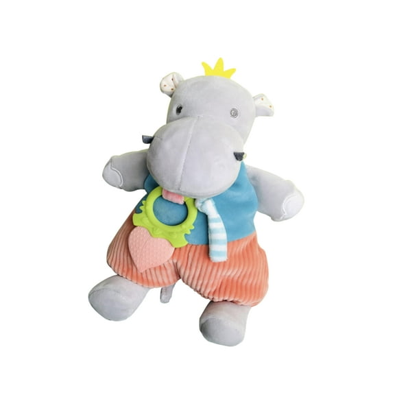 Baby Rattle Teeth Grinding Doll Cry Tear Cartoon Animal Pacifier - Hippo