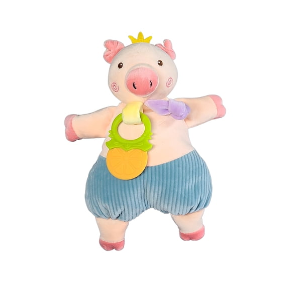 Baby Rattle Teeth Grinding Doll Cry Tear Cartoon Animal Pacifier - Piggy