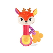 Baby Rattles 0-6 Months，Baby Soft Rattles Shaker，Hand Grab Sensory Shaker,Teething Toys for Babies 6-12 Months，Sensory Plush Animal Toys for 0 3 6 9 12 Months Newborn Toys