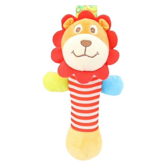 Baby Rattles 0-6 Months, Rattles for Babies 0-6 Months, Soft Stuffed Animal Rattle Hand Grip Baby Toys, Baby Teething Shaker Crinkle Squeaky Sensory Travel Accessories for 0 3 6 9 12 Months old