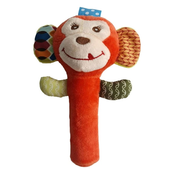 Baby Rattles 0-6 Months, Rattles for Babies 0-6 Months, Soft Stuffed Animal Rattle Hand Grip Baby Toys, Baby Teething Shaker Crinkle Squeaky Sensory Travel Accessories for 0 3 6 9 12 Months old
