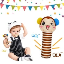 Baby Rattles Baby Soft Rattles Shaker Developmental Hand Baby Toys Cute Stuffed Animal With Sound for 3 - 12 Months Gift