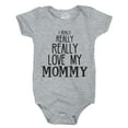 thumbnail image 1 of Baby Really Really Love My Mommy Cute Funny Infant Creeper Bodysuit, 1 of 7