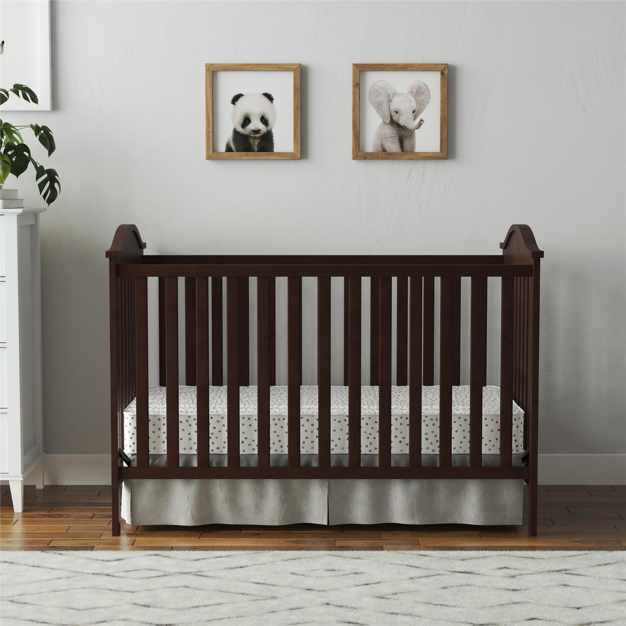 Baby Relax Adele 3-in-1 Convertible Crib, Espresso