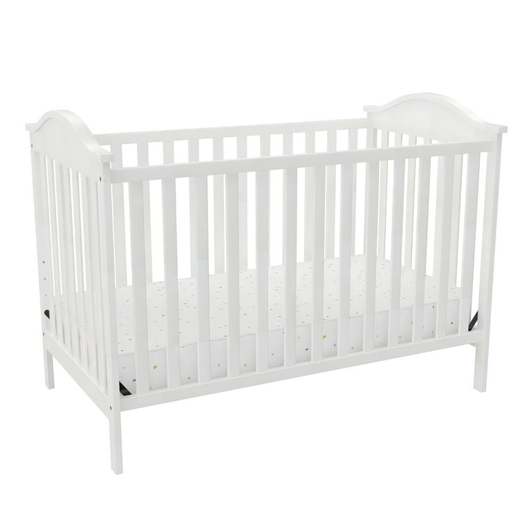 Baby Relax Adele 3-In-1 Convertible Crib, White - Walmart.Com