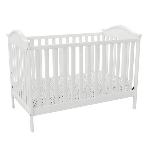Baby Relax Adele 3-in-1 Convertible Crib, Nursery Furniture, White