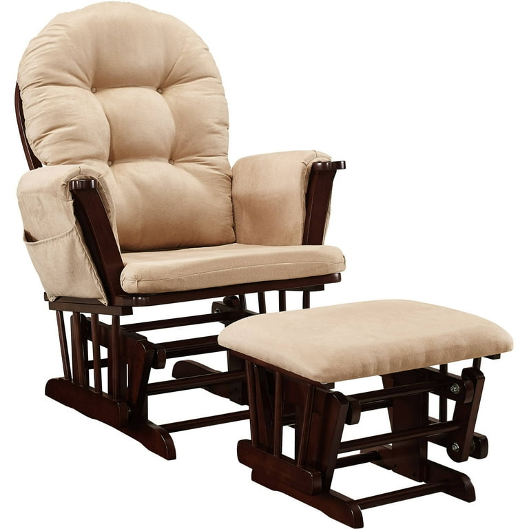 Baby Relax Harbour Glider Rocker Ottoman Espresso