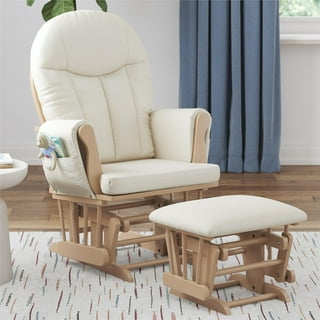 Homcom Nursery Glider Rocking Chair With Ottoman, Thick Padded Cushion  Seating And Wood Base : Target