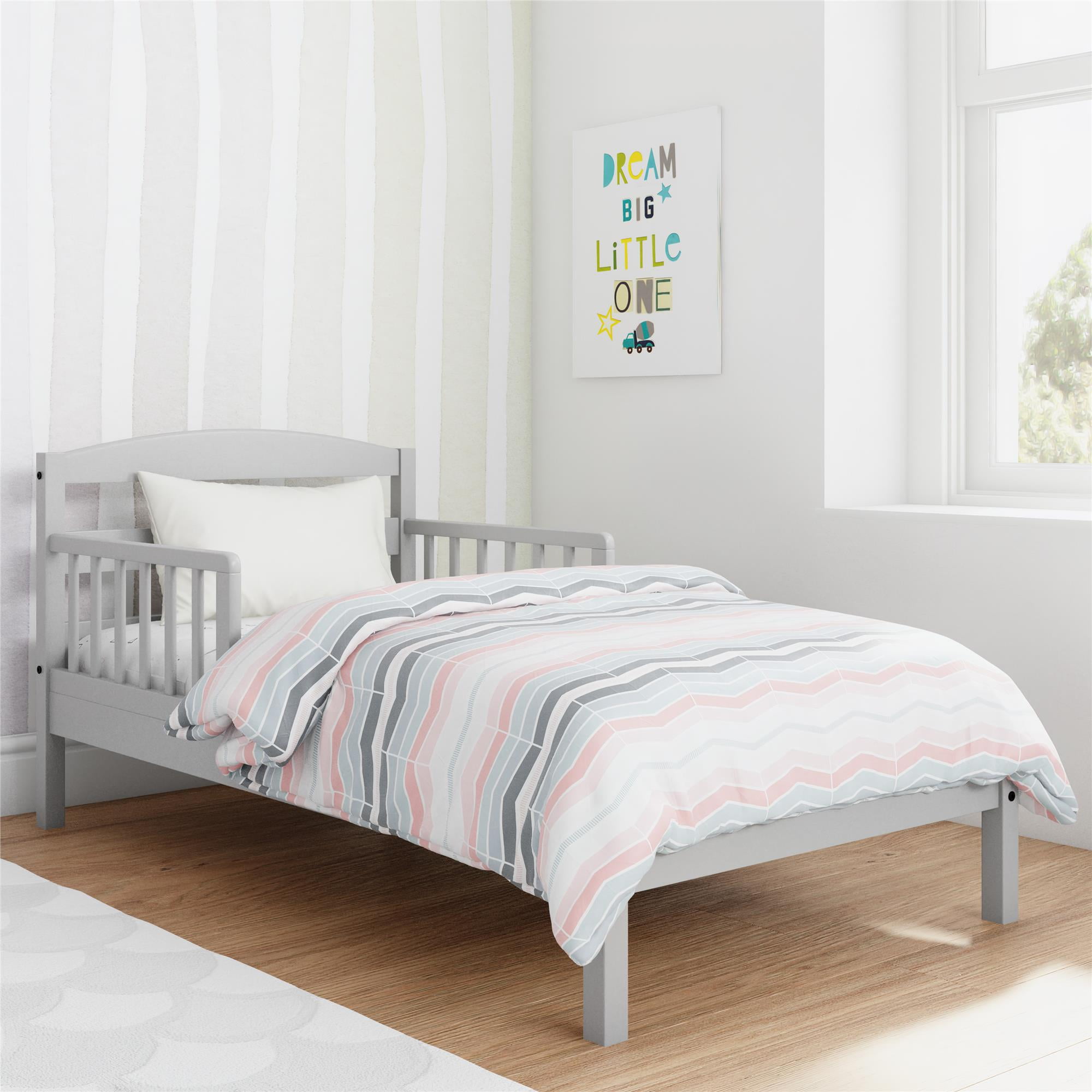 ongerustheid bodem Vlot Baby Relax Jackson Kids Wood Toddler Bed with Safety Guardrails, White -  Walmart.com