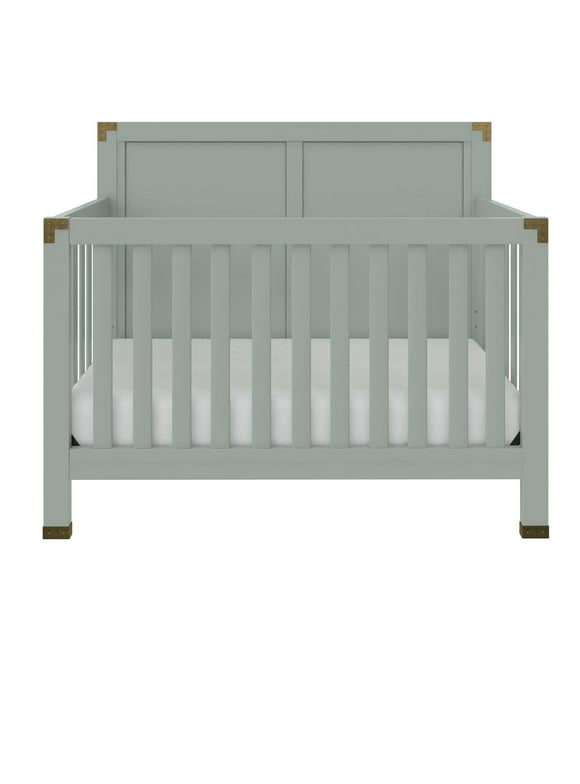 Baby Relax Miles 5-in-1 Convertible Crib, Solid Pine Wood, Sage Green