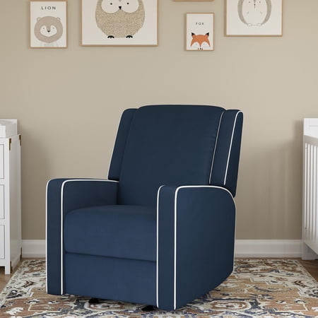 Baby Relax Robyn 2-in-1 Nursery Rocker Recliner, Blue Linen