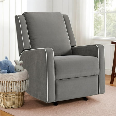 Baby Relax Robyn 2-in-1 Rocker Recliner Chair, Gray Linen