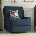 thumbnail interactive-video image 1 of Baby Relax Rylan 4-in-1 Swivel Glider Rocker Recliner Chair, Dark Blue Velvet, 1 of 21