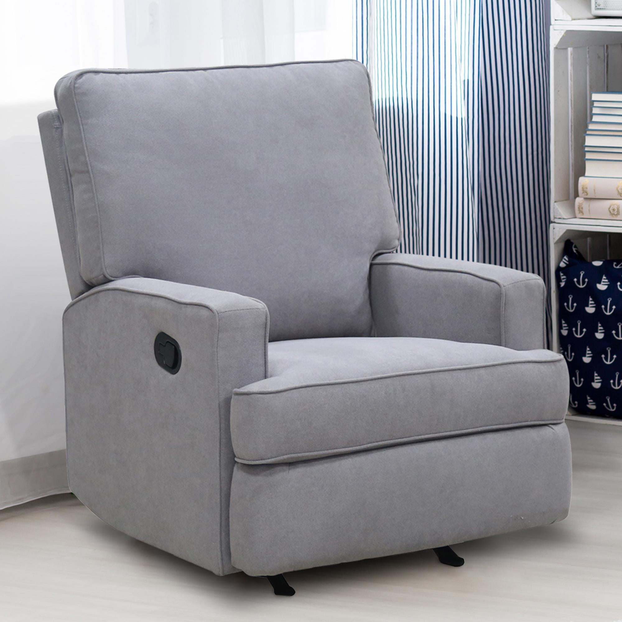 Baby Relax Salma Rocker Recliner Chair Gray Chenille Walmart
