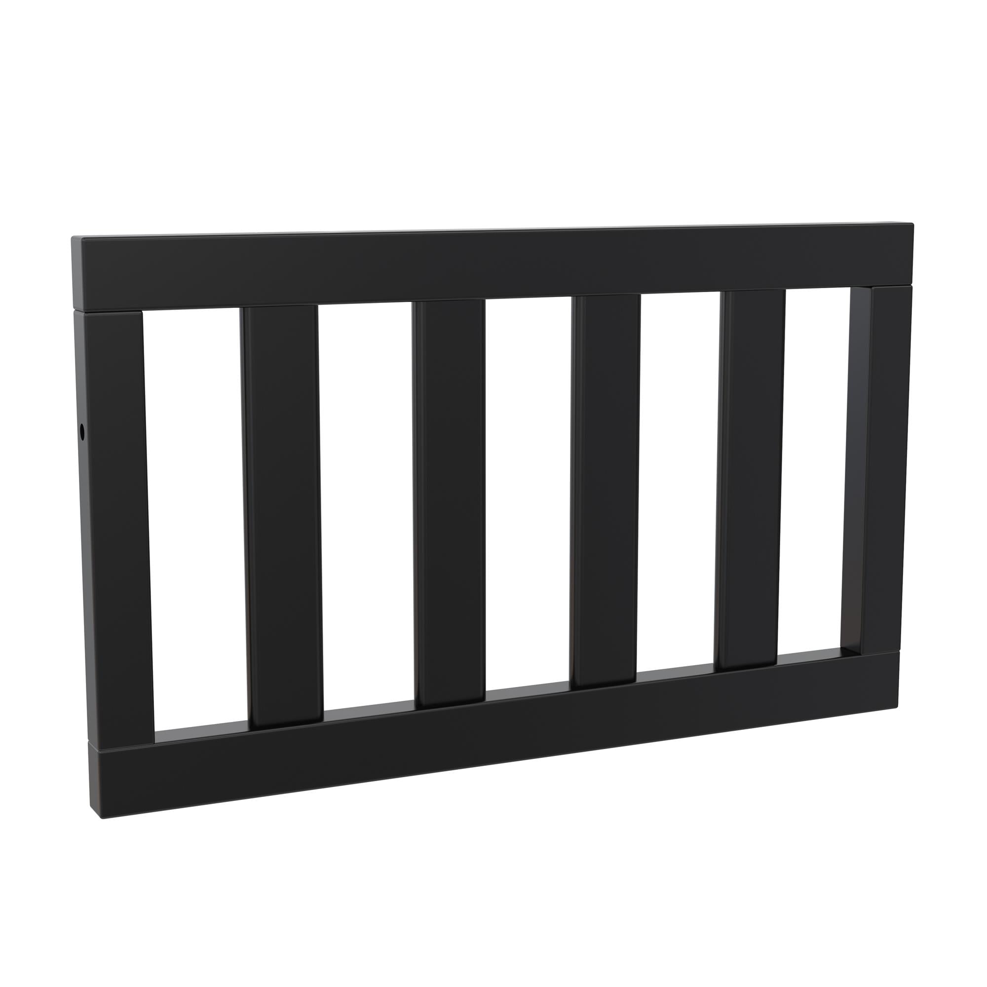 Black Pine Wood Toddler Daybed with Open-Frame Headboard