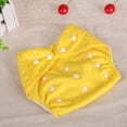 thumbnail image 1 of Baby Reusable Cloth Diapers, Adjustable Waist Washable Thin and Breathable Design for Leak Protection, Eco-Friendly and Soft for Infants, Ideal for Daily Use and Comfort - Yellow, 1 of 2