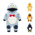 thumbnail image 1 of Baby Ribbed Pajamas Zipper Long Sleeve Romper Jumpsuit Bodysuit for Boys, 1 of 3