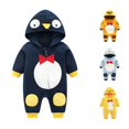 thumbnail image 1 of Baby Ribbed Pajamas Girls Boys Zipper Long Sleeve Romper Jumpsuit Outfit, 1 of 3