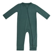 Baby Romper Bamboo Fiber Baby Boy Girl Clothes Newborn Zipper Footies Jumpsuit Solid Long-Sleeve Baby Clothing 0-24M