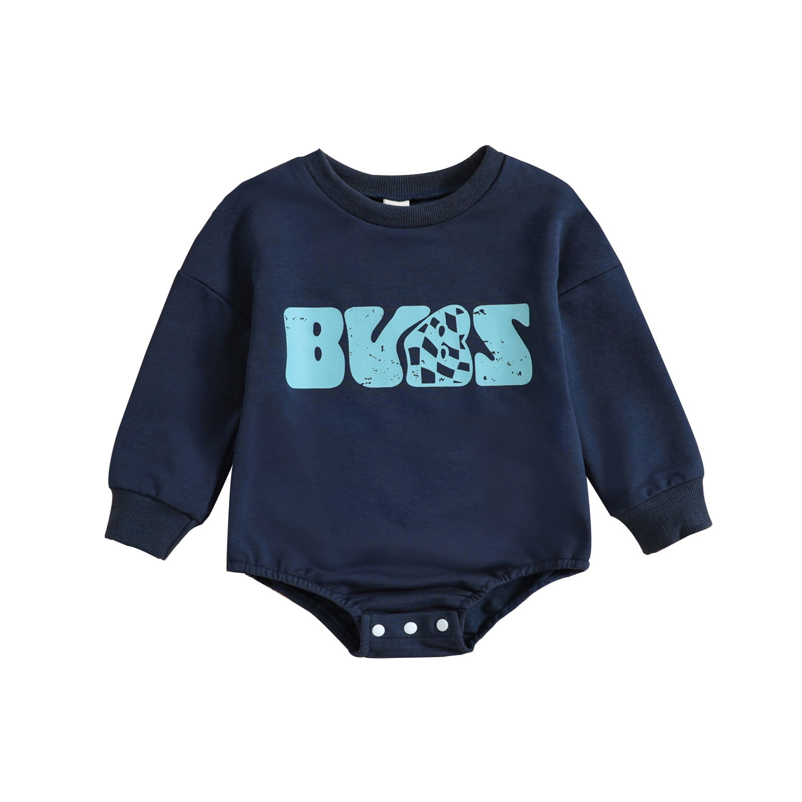 Baby Romper Boys Girls Long Sleeve Letter Prints Romper Toddler Clothes