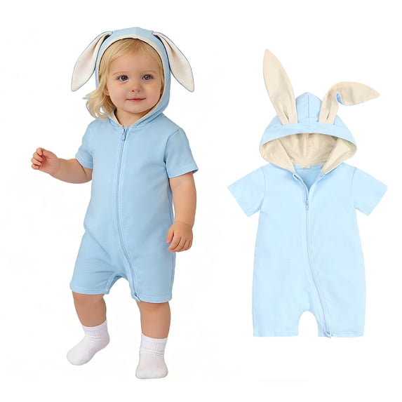 Baby Romper Cute Bunny Easter Romper Long Sleeves Spring Clothes Baby Clothes 0-3 Months