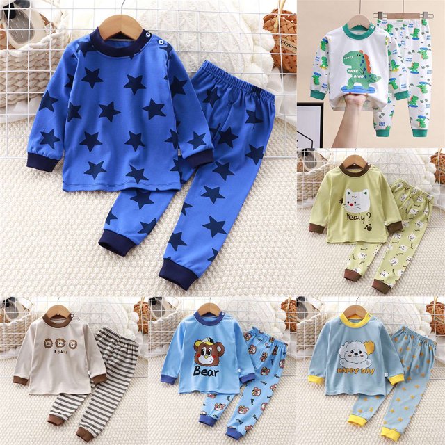 Baby Romper Fall Winter Dinosaur Animals Cotton 2 Piece Train Cartoon