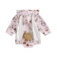 thumbnail image 1 of Baby Romper, Long Sleeve Hooded Bunny Print Fall Bodysuit Easter Clothes for Girls Boys, 1 of 10