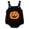 Baby Romper Neutral Corduroy With Pumpkin Harnesses Suitable Playsuit