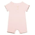 thumbnail image 1 of Baby Romper Short Sleeve Romper Casual Outfit Polyester Breathable Summer Daily Wear Baby Girl Onesies Pink 0 Months-6 Months, 1 of 3