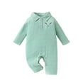 thumbnail image 1 of Baby Romper Sleeper Zipper Long Sleeve Cartoon Print Footless Pajamas Snug Fit Comfortable Kids Outfit Baby Playsuit,12-18 Months,Z1-Green, 1 of 4