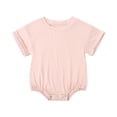 thumbnail image 1 of Baby Romper Solid Baby Girl Summer Short Sleeve Neutral Baby Clothes 12-18 Months Girl Clothing Boys Girls Fashion, 1 of 8