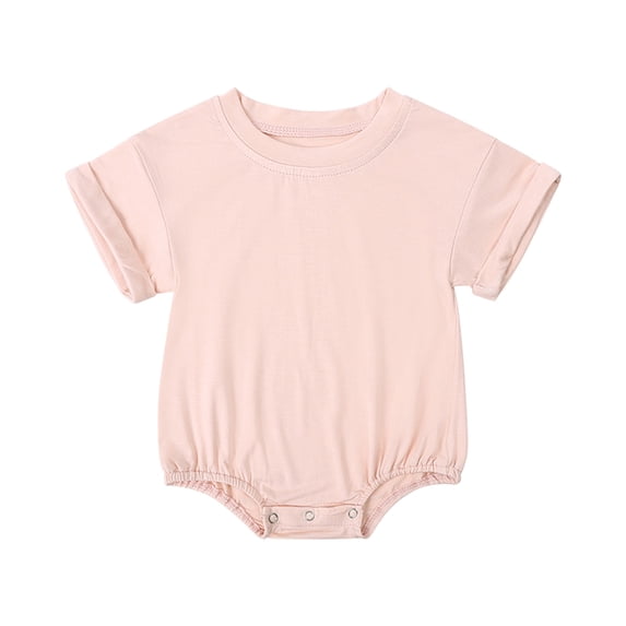 Baby Romper Solid Baby Girl Summer Short Sleeve Neutral Baby Clothes 12-18 Months Girl Clothing Boys Girls Fashion