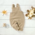 thumbnail image 1 of Baby Romper Solid Knitted Newborn Girl Boy Jumpsuit Fashion Sling Infant Clothing Long Sleeve Autumn Overalls 0-18M Warm, 1 of 6