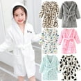 Baby Romper Toddler Hooded Thick Warm Flannel Bathrobe Night Robe