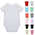 thumbnail image 1 of Baby Romper Unisex Solid Short Sleeve Bodysuit Romper Blank Jumpsuit Unisex Baby Clothes Red 0 Months-3 Months, 1 of 3