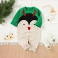 thumbnail image 1 of Baby Rompers Clothes Winter Red Christmas Reindeer Knitted Newborn Infant Boy Girl Jumpsuits Overalls 0-18m Toddler Kids Sweater, 1 of 6