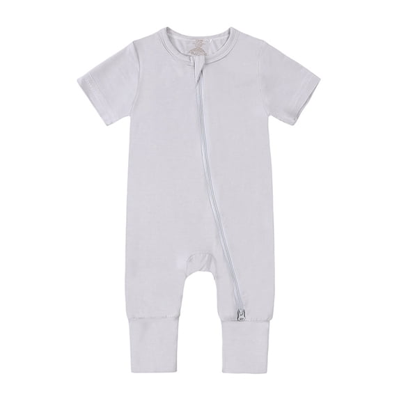 Baby Rompers Footless Pajamas Zipper Short Sleeve Sleeper Jumpsuit