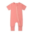 thumbnail image 1 of Baby Rompers Footless Pajamas Zipper Short Sleeve Sleeper Jumpsuit, 1 of 2