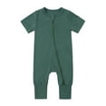 thumbnail image 1 of Baby Rompers Footless Pajamas Zipper Short Sleeve Sleeper Jumpsuit, 1 of 3